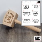 Beer hammer, tap hammer, wooden mallet