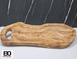 Olive wood board - Snack board - Cutting board - Serving platter - Barbecue ~ 40-44 cm