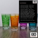 colored drinking glasses