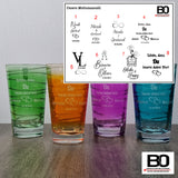 colored drinking glasses