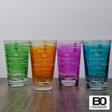colored drinking glasses