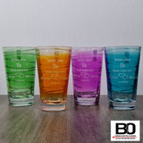 colored drinking glasses