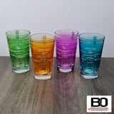 colored drinking glasses