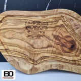 Olive wood board - Snack board - Cutting board - Serving platter - Barbecue ~ 40-44 cm