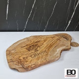 Olive wood board - Snack board - Cutting board - Serving platter - Barbecue ~ 40-44 cm