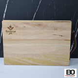 Solid barbecue board/cutting board ~33x23x4 cm