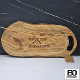 Olive wood board - Snack board - Cutting board - Serving platter - Barbecue ~ 40-44 cm