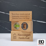 Personalized Bottle Opener with Spirit Level