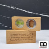 Personalized Bottle Opener with Spirit Level