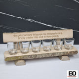 Bench with a Shot Glass - Classic Sayings