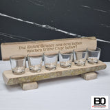 Bench with a Shot Glass - Classic Sayings