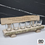 Bench with a Shot Glass - Classic Sayings