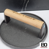 Burger Press Stainless Steel | Wooden Handle with Engraving