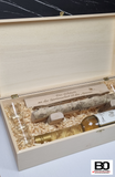 Our mini-benches with shot glasses in a gift set!