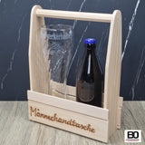 Man purse with wheat beer glass