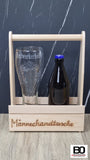 Man purse with wheat beer glass