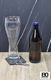 Man purse with wheat beer glass