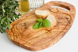 Olive wood board - Snack board - Cutting board - Serving platter - Barbecue ~ 40-44 cm