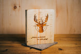 Pyrography "Reclaimed Wood" rustic - Deer in Crosshairs