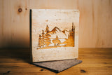 Pyrography "Reclaimed Wood" Rustic - Cowboy/girl in the Wilderness