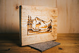 Pyrography "Reclaimed Wood" rustic - Motif: Elk in the wilderness